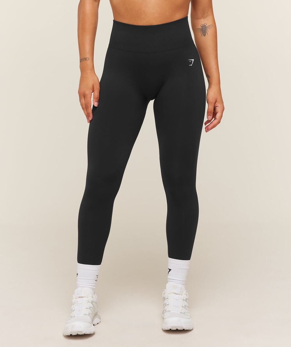 GymShark Black Seamless High Waisted Workout Leggings